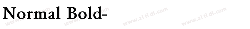 Normal Bold字体转换